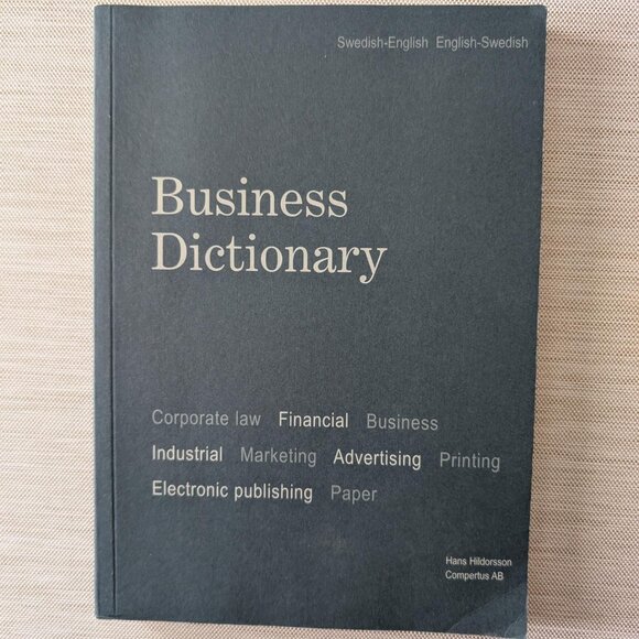 Swedish-English English-Swedish Business Dictionary - Svensk-Engelsk Ordbok EUC - Picture 1 of 5